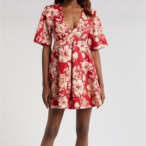 Wayf Zelma Floral Short-sleeve minidress